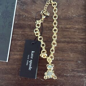 $129  Kate Spade Oh What Fun Spade Teddy Bear Charm Bracelet